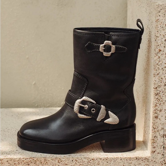 New! Larroude Hardy Moto‎ Leather Boots Sz 8 $450 - Picture 3 of 14